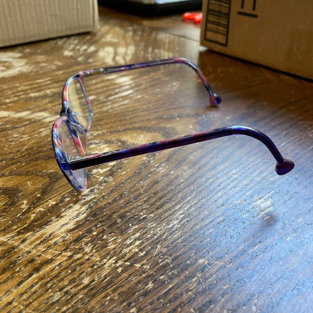Lisa Loeb Eyeglass FRAMES ONLY Hula Hoop 9 Blueberry Swirl 49-15-125